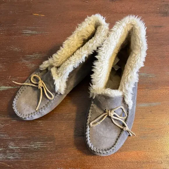 UGG Shoes Ugg Alena Sheepskin Gray Womens Suede Bootie